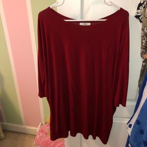 Piko Wine 3/4 Sleeve Dress